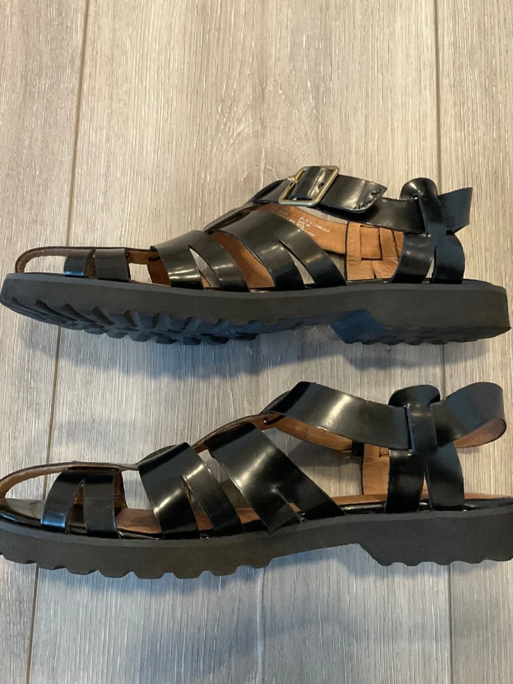 MADEWELL The Cari Fisherman Sandal in Black Size 9.5